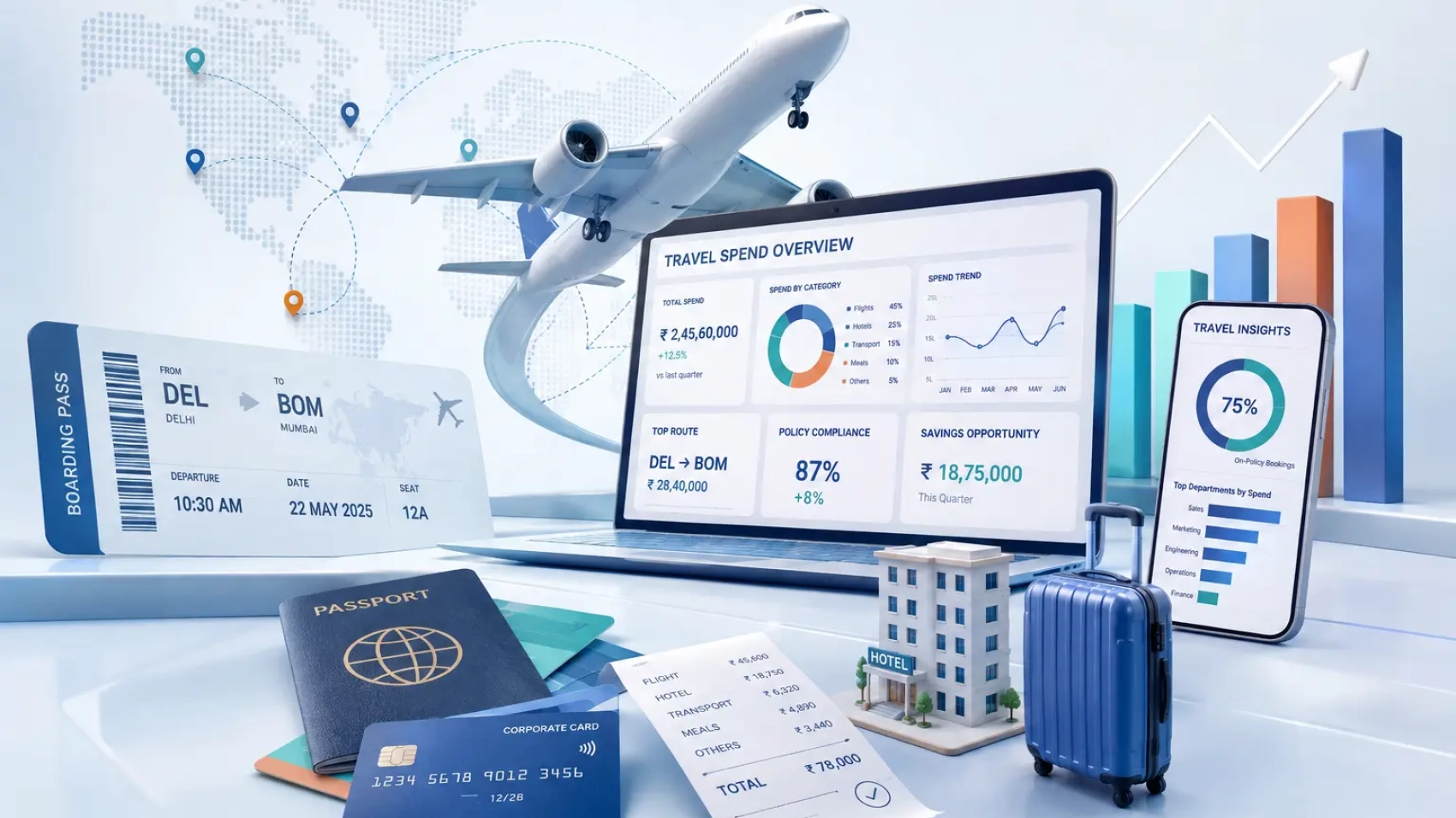 how travel spend data helps finance teams control corporate travel costs